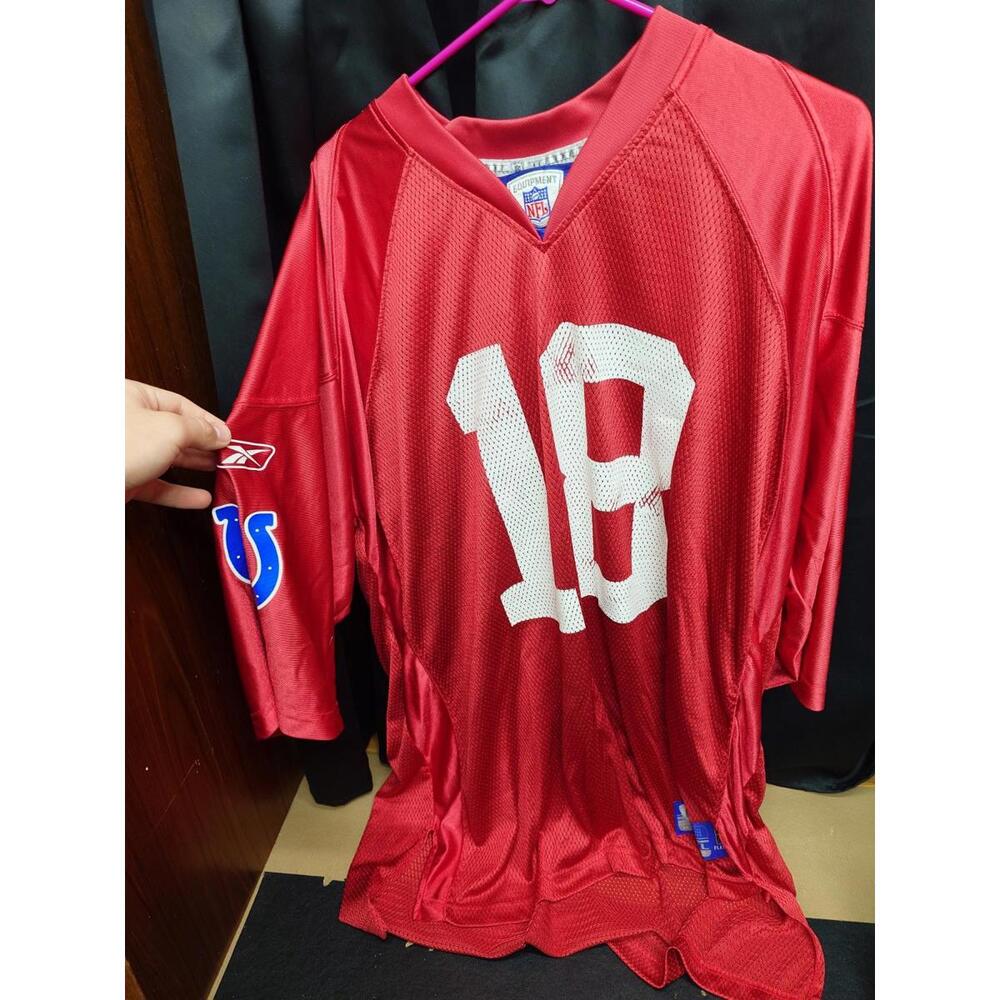 Reebok On Field Indianapolis Colts Peyton Manning #18 Red Jersey Men’s 2XL